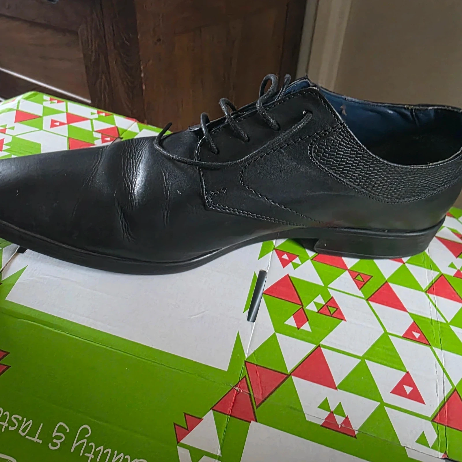 Van Beers Classic Leather Dress Shoes – Black Leather – Size 44 (Excellent Condition)